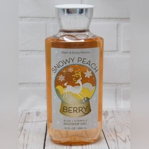 BATH & BODY WORKS Snowy Peach Berry Shower Gel Body Wash 10oz NEW